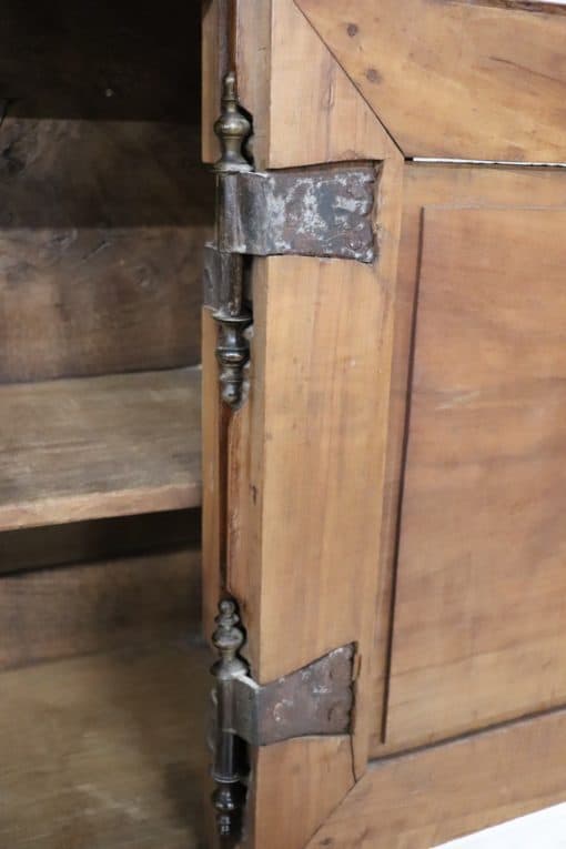 Carved Walnut Antique Kneeler - Interior Hinge Detail - Styylish