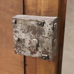 Carved Walnut Antique Kneeler - Interior Lock Detail - Styylish