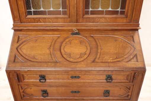 Gothic Style Solid Oak Cabinet - Wood Detail - Styylish
