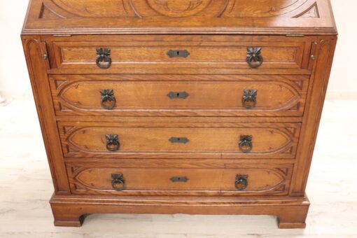 Gothic Style Solid Oak Cabinet - Drawer Detail - Styylish