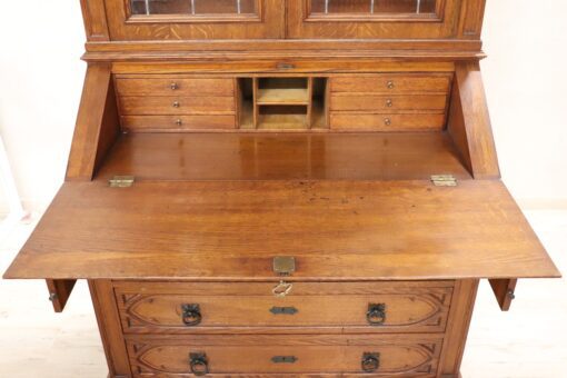 Gothic Style Solid Oak Cabinet - Desk Panel Detail - Styylish