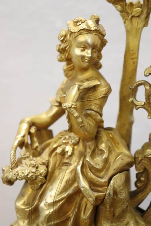 Antique Table Clock - Bronze Lady - Styylish
