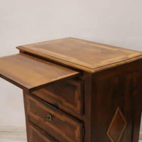 Early 19th Century Italian Louis XVI Style Inlaid Walnut Chest of Drawers
