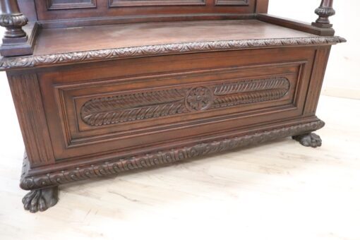 Carved Walnut Bench - Carving Detail - Styylish