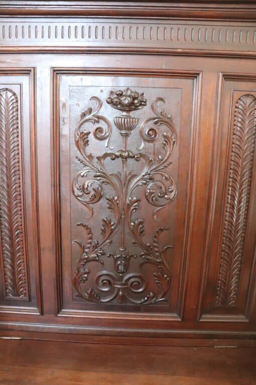 Carved Walnut Bench - Carved Wood Detail - Styylish