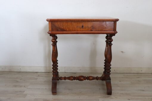 Walnut Antique Side Table - Full - Styylish