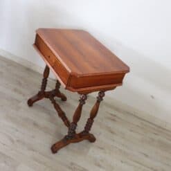 Walnut Antique Side Table - Side Profile - Styylish