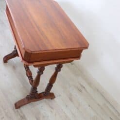 Walnut Antique Side Table - Wood Detail - Styylish