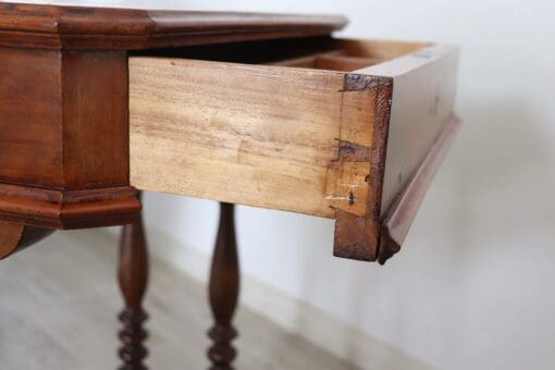 Walnut Antique Side Table - Drawer Edge - Styylish