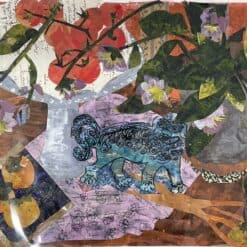 Collage Artwork by Mara Wagner- detail with lion- Styylish