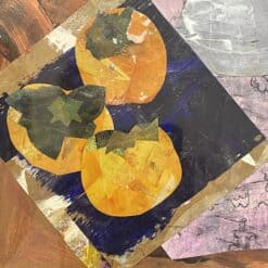 Collage Artwork by Mara Wagner- detail with yellow tomatoes- Styylish