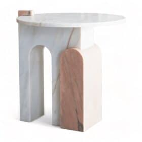 Marble side table, Design by Sergio Prieto, Handmade in Europe