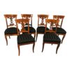 Set of six Biedermeier walnut chairs- Styylish