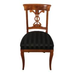 Set of six Biedermeier walnut chairs- front view- Styylish