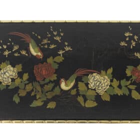 Maison Baguès Coffee Table, Lacquer and Bronze, 1950s