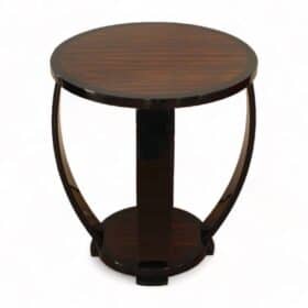 Small Art Deco Style Table, Macassar and Black Lacquer