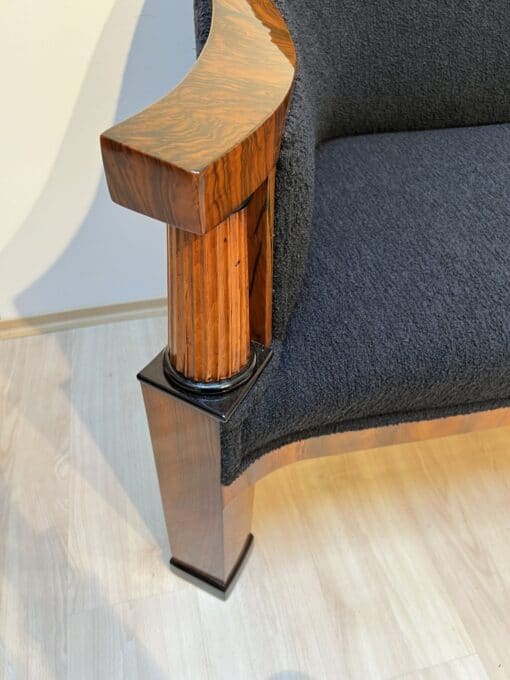 Walnut Biedermeier Sofa - Veneer Detail - Styylish