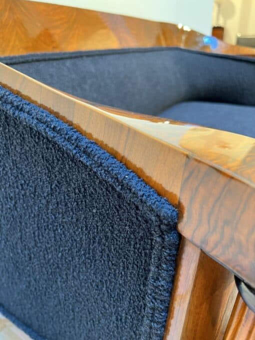 Walnut Biedermeier Sofa - Frame and Fabric Detail - Styylish