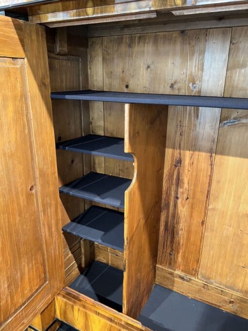 Walnut Biedermeier Armoire - Interior Shelves - Styylish