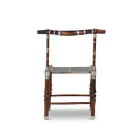 Chair with Hammered Metal Decoration, Twentieth Century