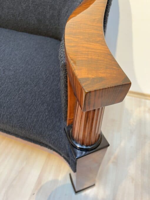 Walnut Biedermeier Sofa - Armrest Detail - Styylish