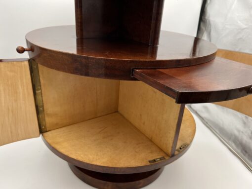 Revolving Art Deco Table - Interior Compartments - Styylish