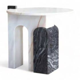 Marble Accent Table, Design by Sergio Prieto, Handmade in Europe