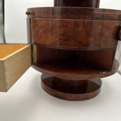 Revolving Art Deco Table - Interior Compartments with Shelves - Styylish
