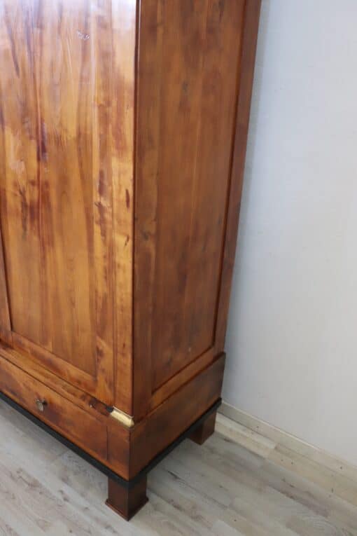 Biedermeier Solid Walnut Wardrobe - Right Side Bottom Edge - Styylish