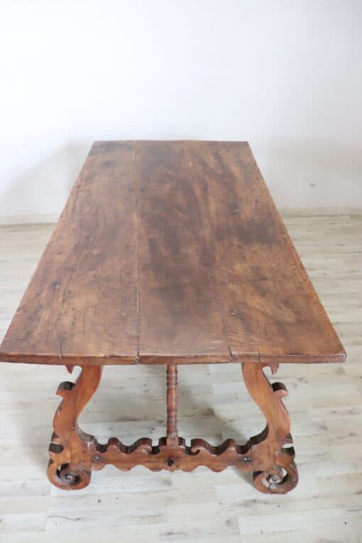 Fratino Table with Lyre Legs - Top Detail - Styylish