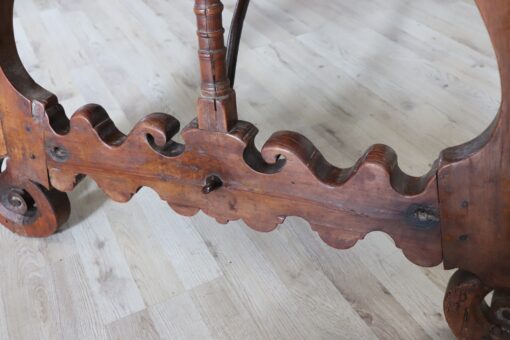 Fratino Table with Lyre Legs - Carvings - Styylish
