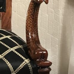 French Empire Armchair- detail of dolphin armrests- Styylish