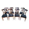 Set of Eight Biedermeier walnut chairs- Styylish