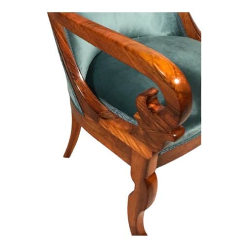 Biedermeier walnut armchair detail- Styylish