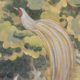 Painting of Bird, Leafy Background, Contemporary Work