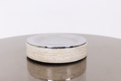 Travertine and Glass Table - Top Profile - Styylish