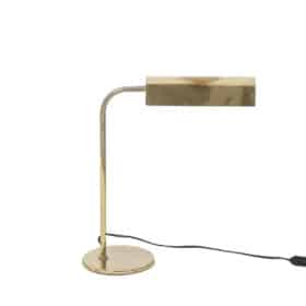 Gilded Brass Library Lamp, 1970s