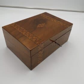 Walnut Box with Inlays, England, Late 19th Century