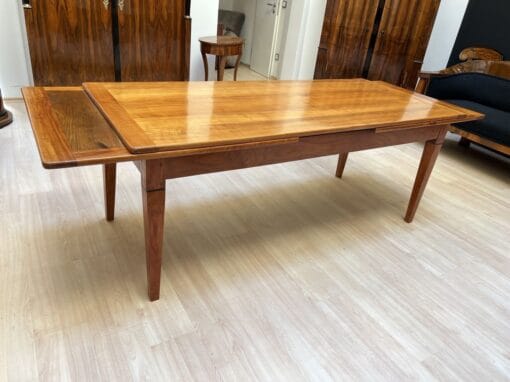 Neoclassical Expandable Dining Table - Side Profile Slightly Expanded - Styylish