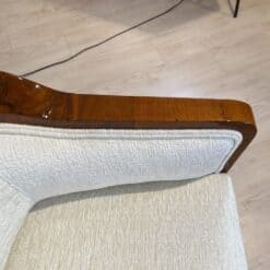 Biedermeier Walnut Bergere Chair - Armrest Wood Detail - Styylish