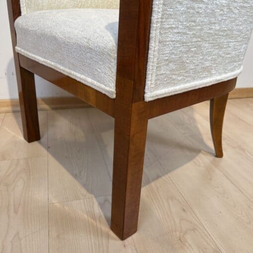 Biedermeier Walnut Bergere Chair - Leg Detail - Styylish