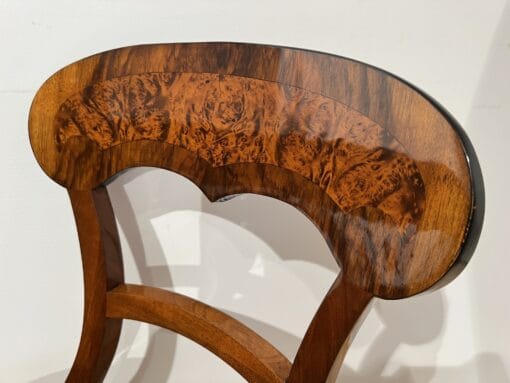 Six Biedermeier Shovel Chairs - Curved Frame Detail - Styylish