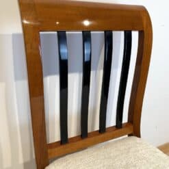 Biedermeier Side Chairs Pair - Wood Detail - Styylish