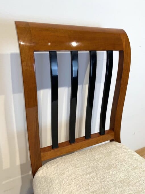 Biedermeier Side Chairs Pair - Wood Detail - Styylish