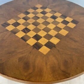 Art Deco Chess Table, Walnut and Maple, Austria, Vienna circa 1930