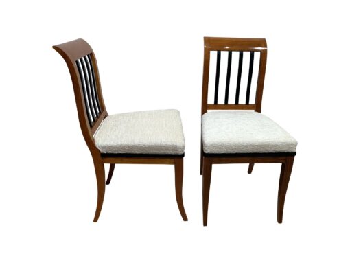 Biedermeier Side Chairs Pair - Side and Front View - Styylish