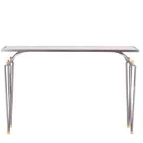 Antoine Dariule Console Table in steel and patinated brass, contemporary work