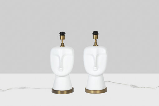 Pair of Opaline Lamps - No Shade - Styylish
