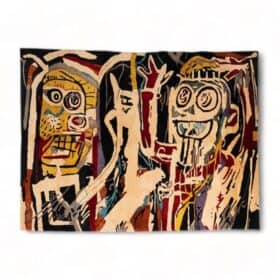 Jean-Michel Basquiat Inspired Tapestry, Wool. Contemporary Work.