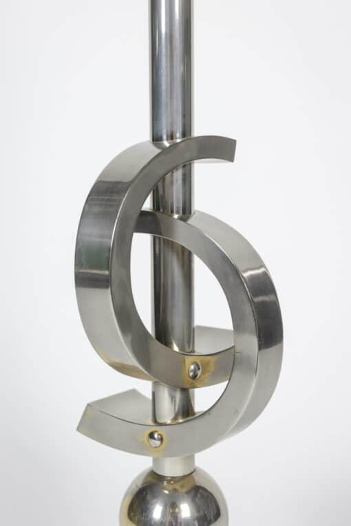 Sculptural Chromed Metal Lamp - Bottom - Styylish